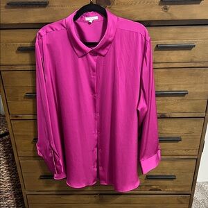 Maurices Fuchsia Button-Down Shirt